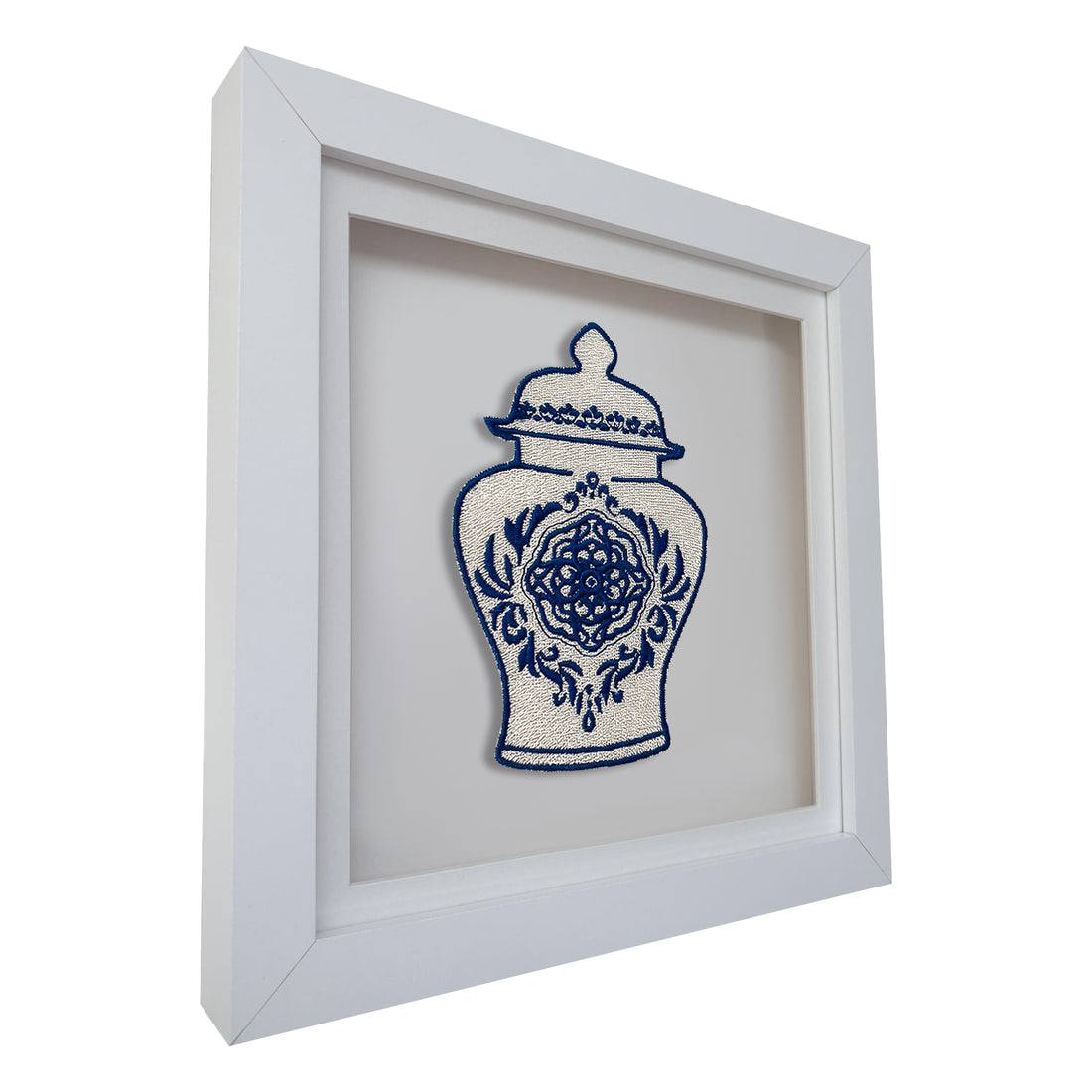 Ginger Jar #4 Embroidered Art Work