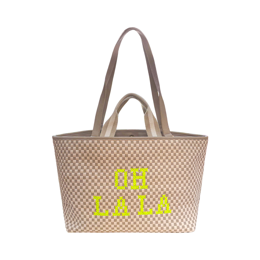 Oh La La Neon Summer Bag Pink Grey