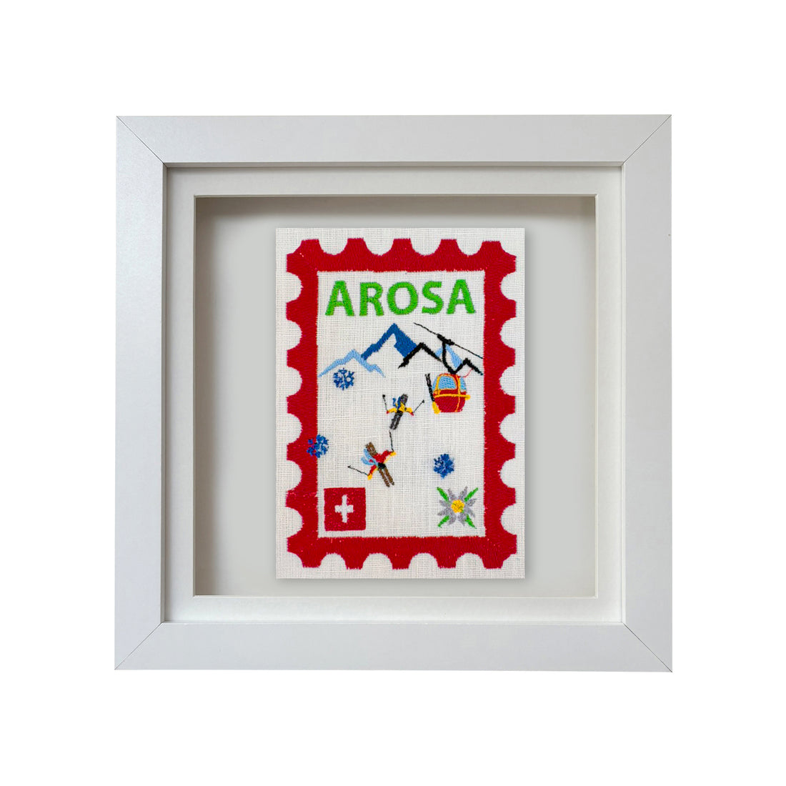 Arosa Embroidered Stamp Artwork