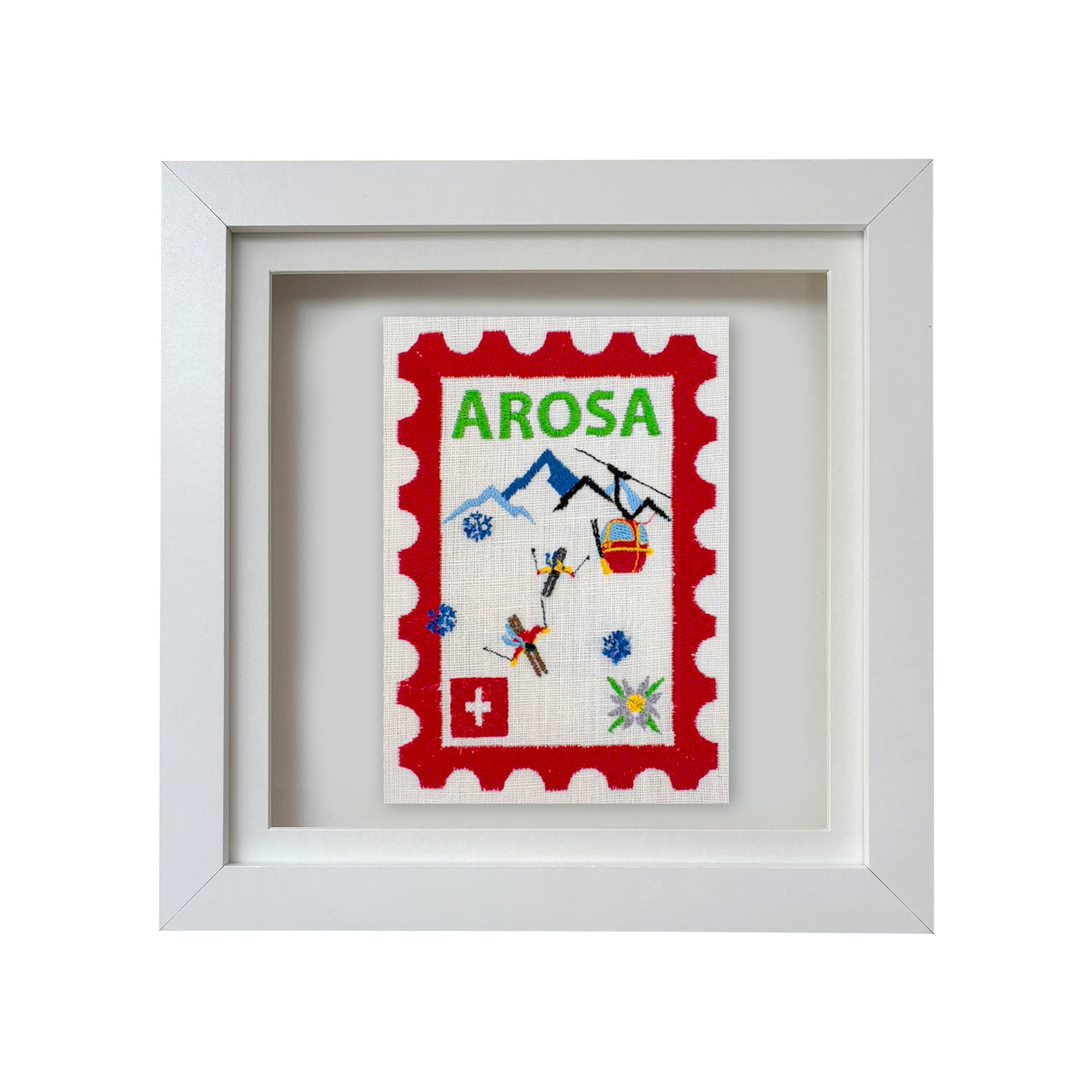 Arosa Embroidered Stamp Artwork