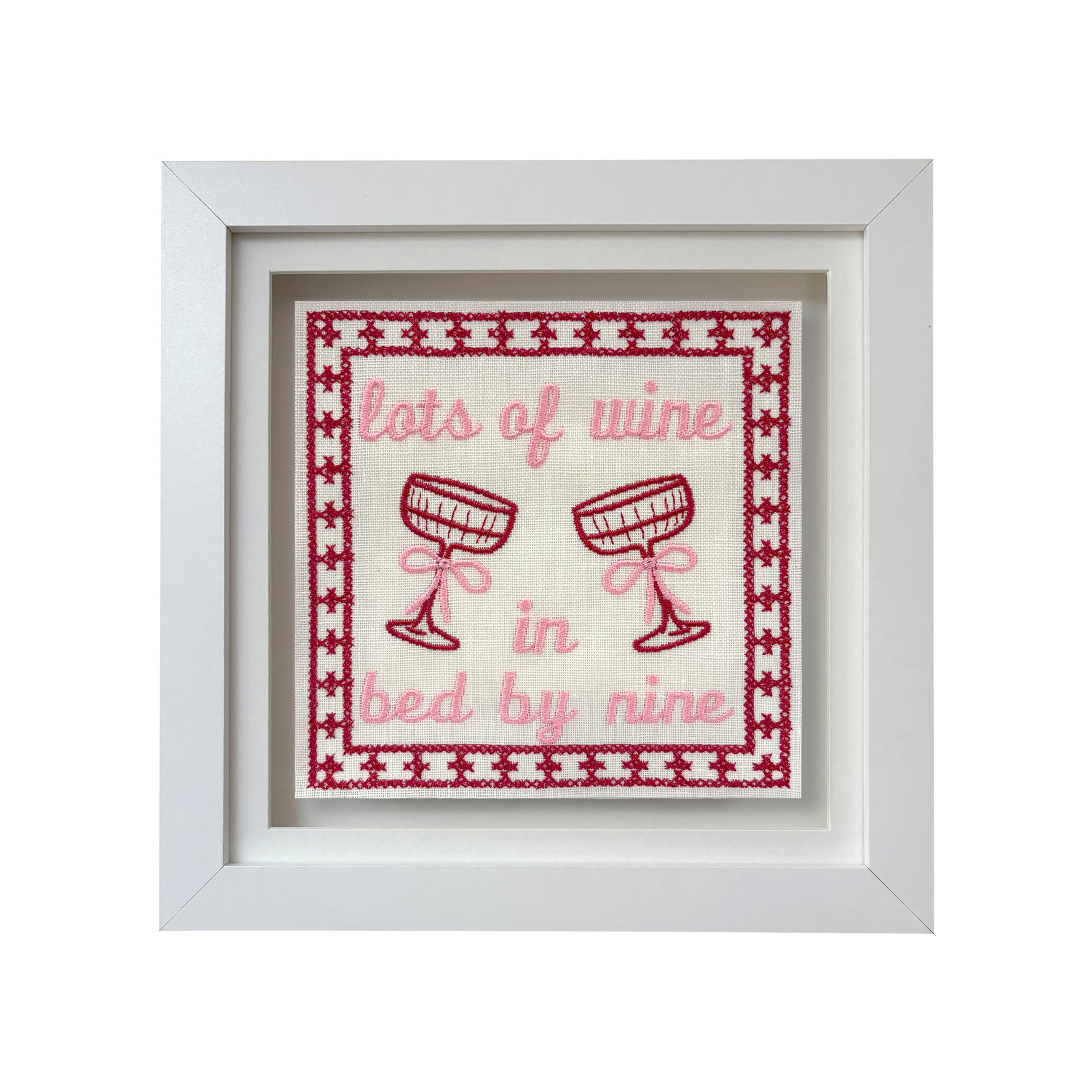 Lots Of Wine In Bed By Nine Artwork