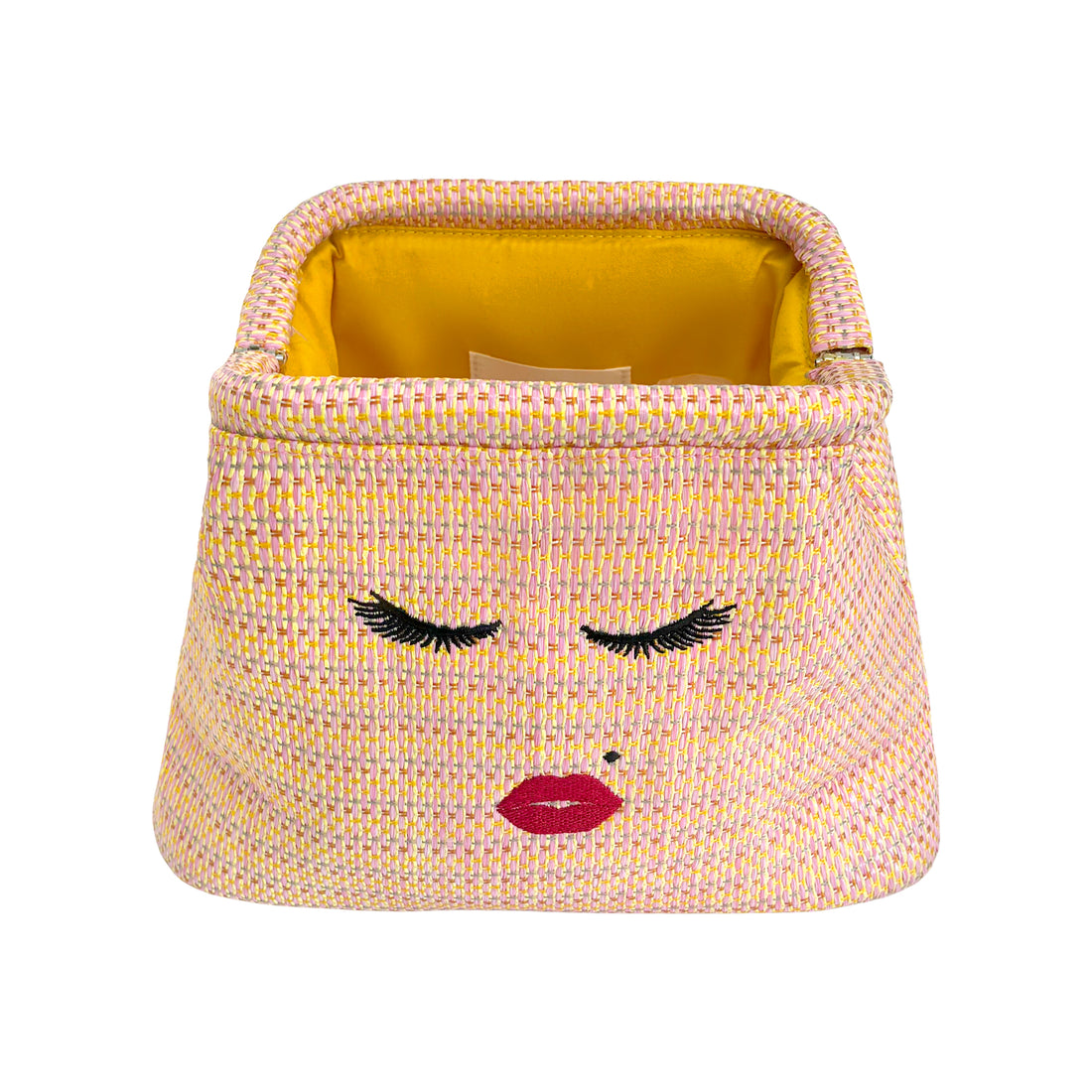 Lady Pink beach clutch pouch by Lilly Loves featuring a stylish, compact design perfect for carrying essentials at the beach and into the evening