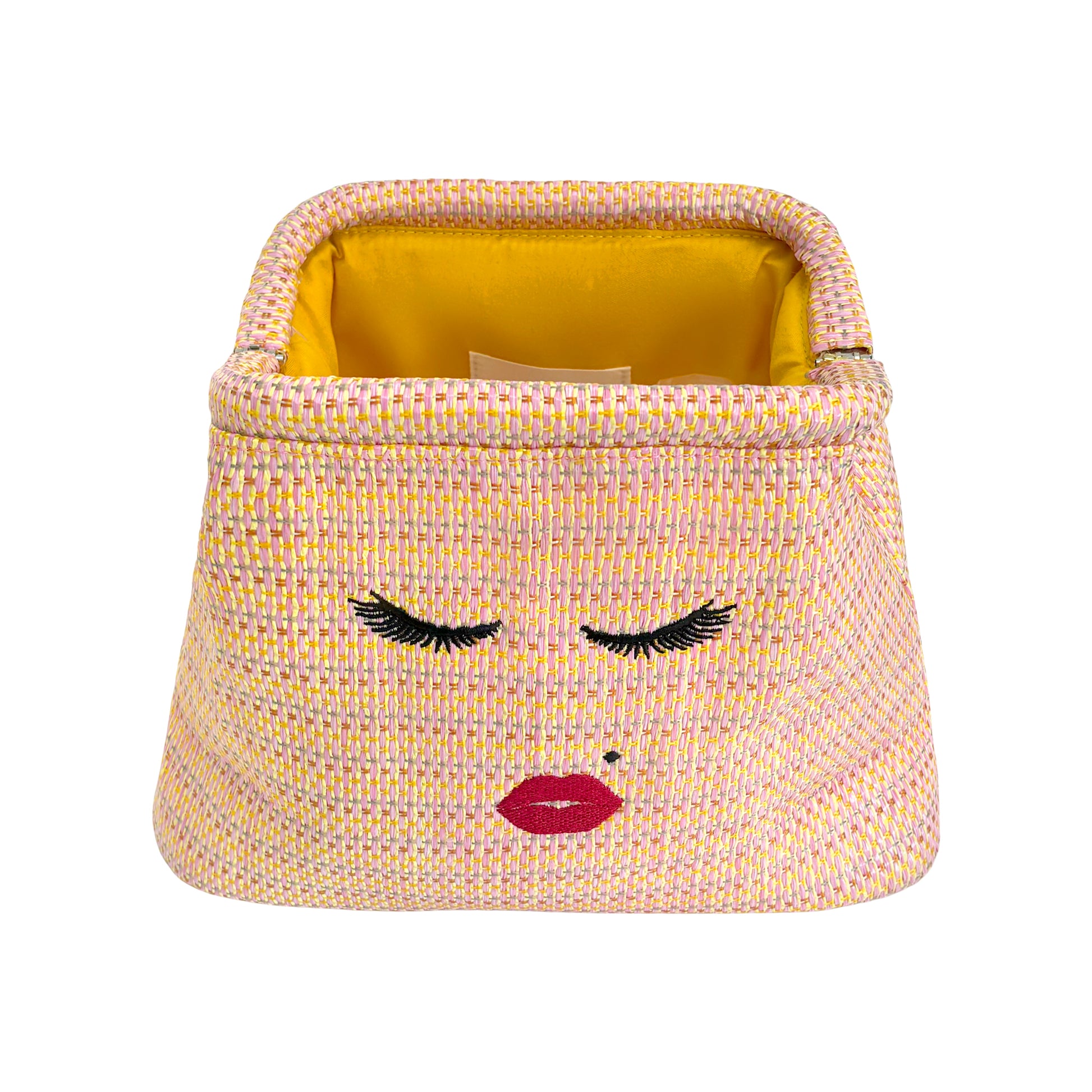 Lady Pink beach clutch pouch by Lilly Loves featuring a stylish, compact design perfect for carrying essentials at the beach and into the evening