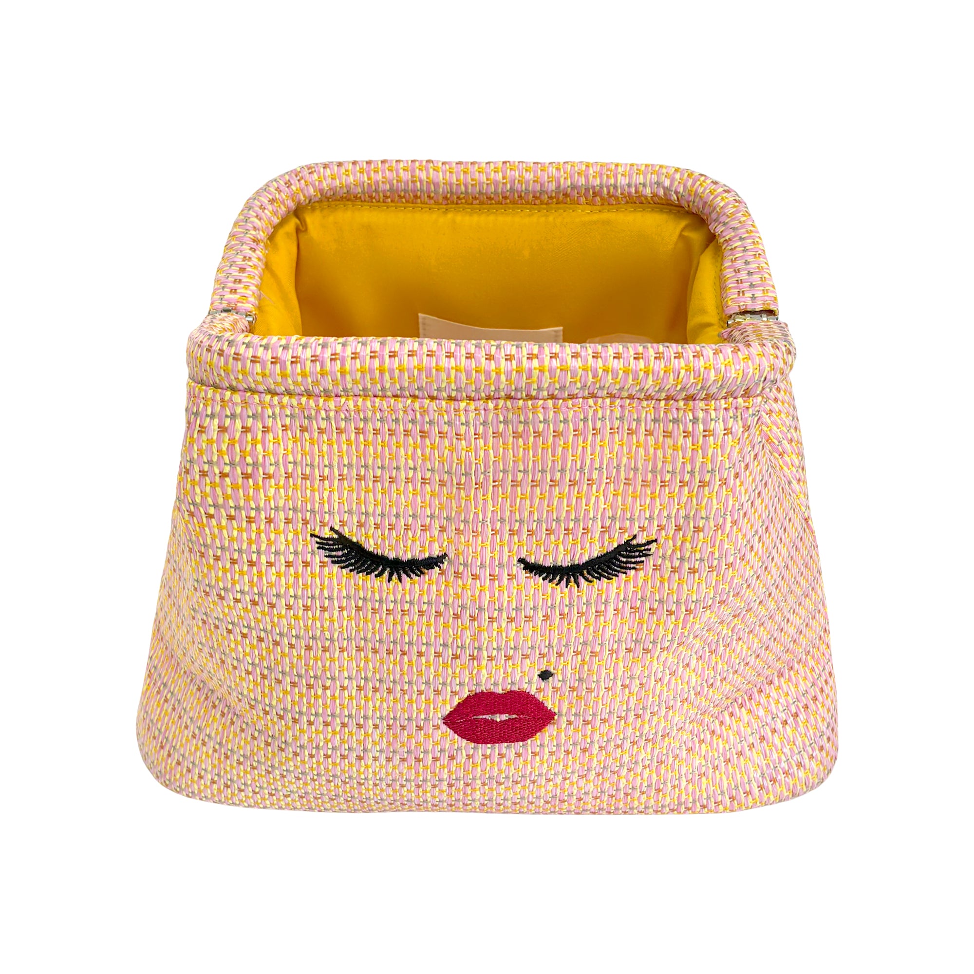 Lady Pink beach clutch pouch by Lilly Loves featuring a stylish, compact design perfect for carrying essentials at the beach and into the evening