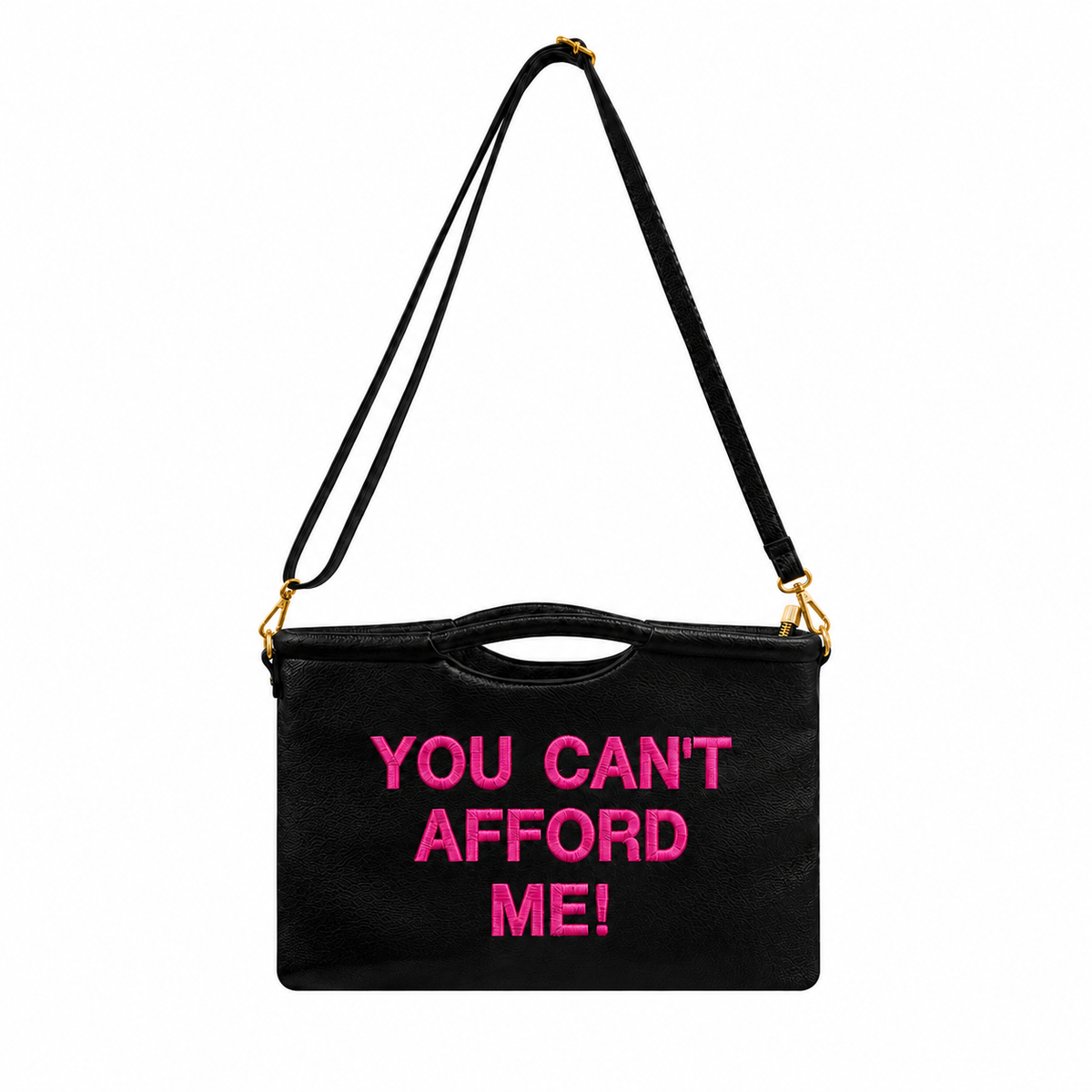 You Can't Afford Me Vegan Leather Clutch