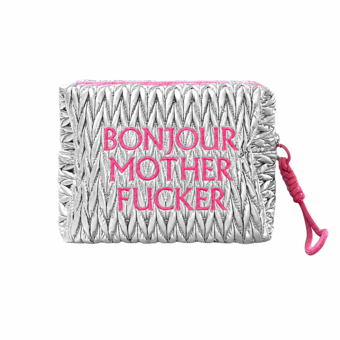 Silver Bonjour MF Cosmetic Bag