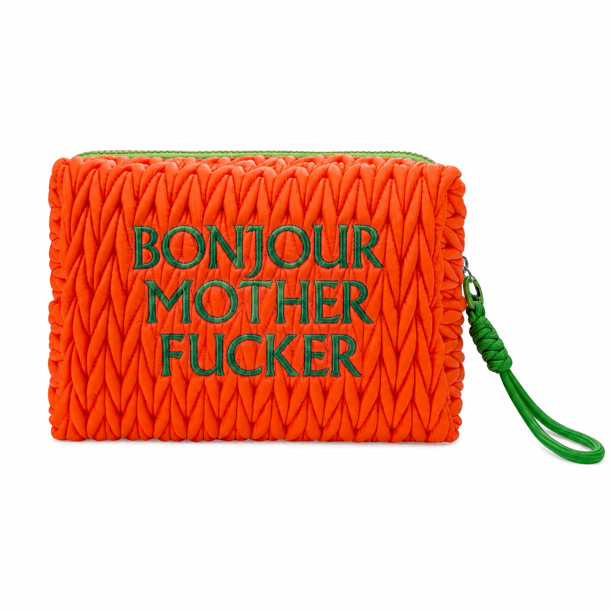 Orange Bonjour MF Cosmetic Bag