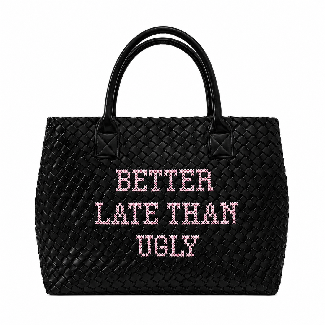 Black Better Late Than Ugly Handbag