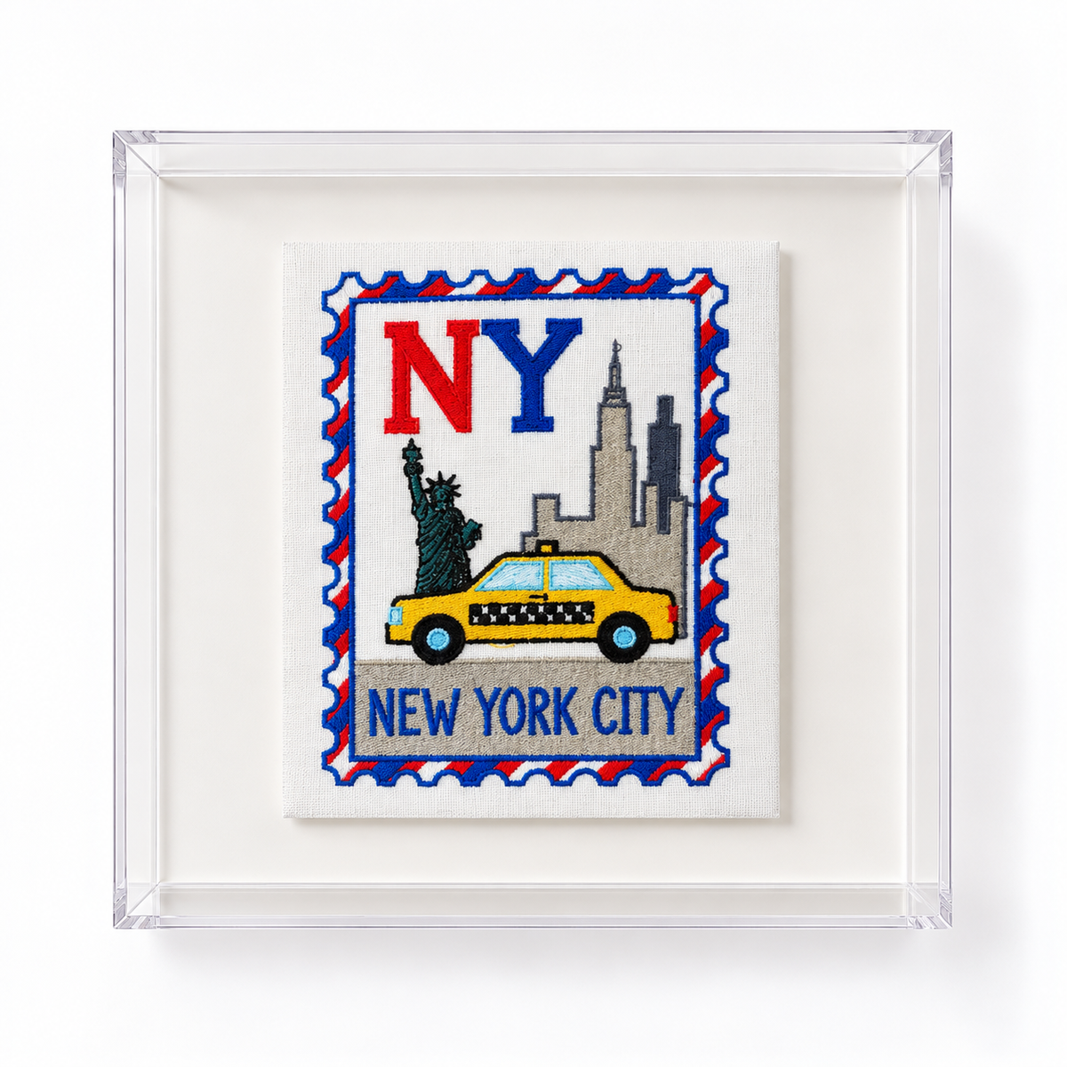 NY Yellow Taxi Embroidered Stamp