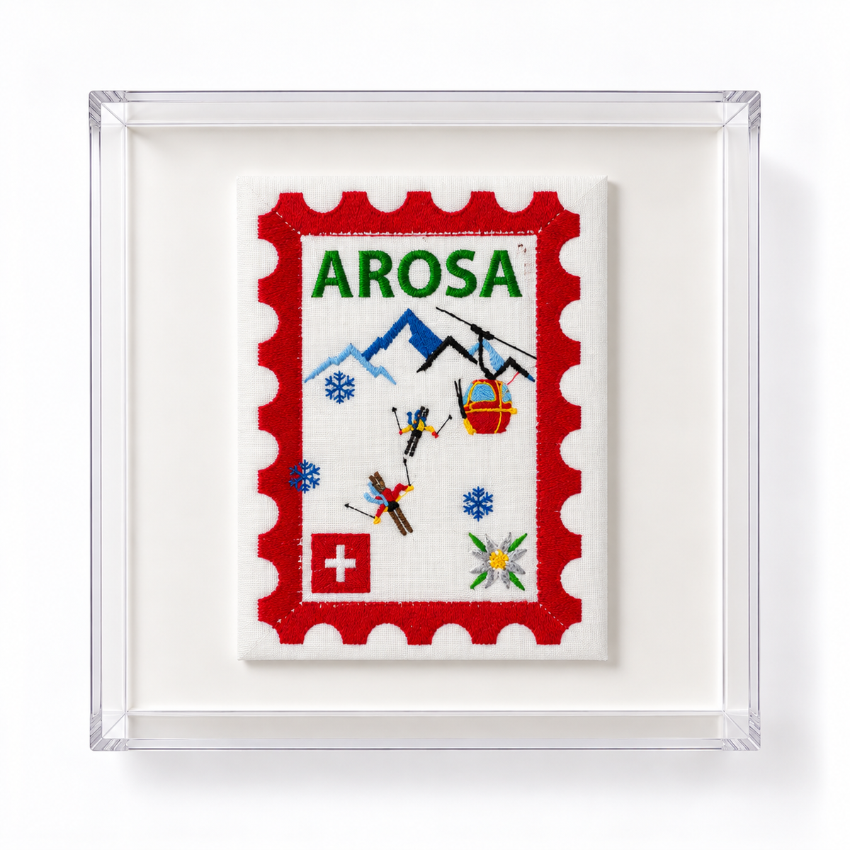 Arosa Embroidered Stamp Artwork