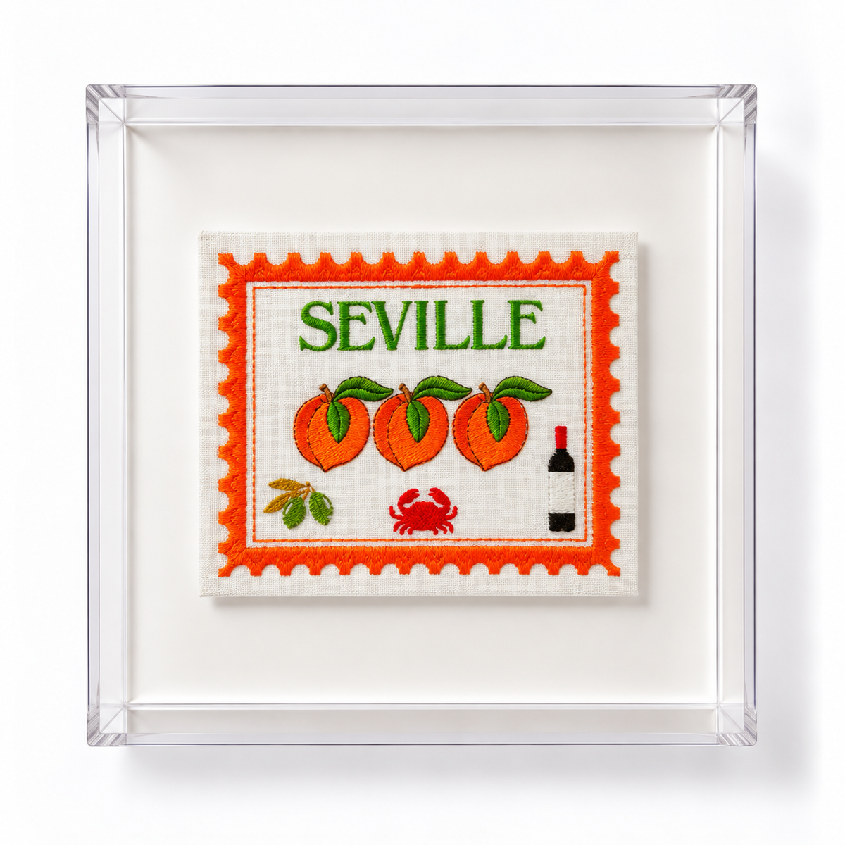 Seville Embroidered Stamp Artwork