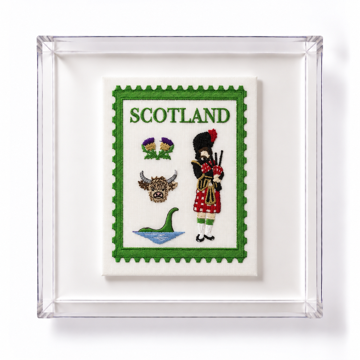 Scotland Embroidered Stamp Artwork