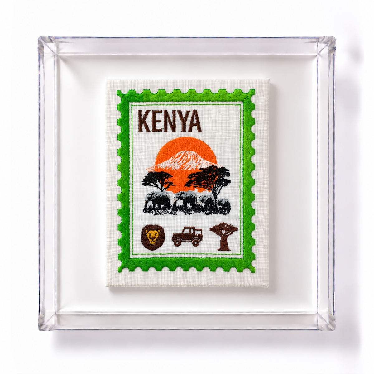 Kenya Embroidered Stamp Artwork