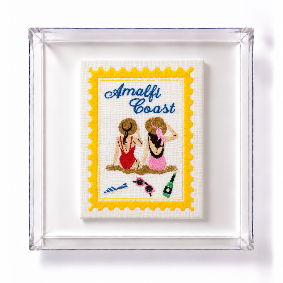 The Amalfi Coast Embroidered Stamp
