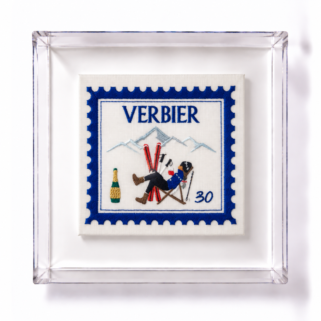 Verbier Embroidered Stamp