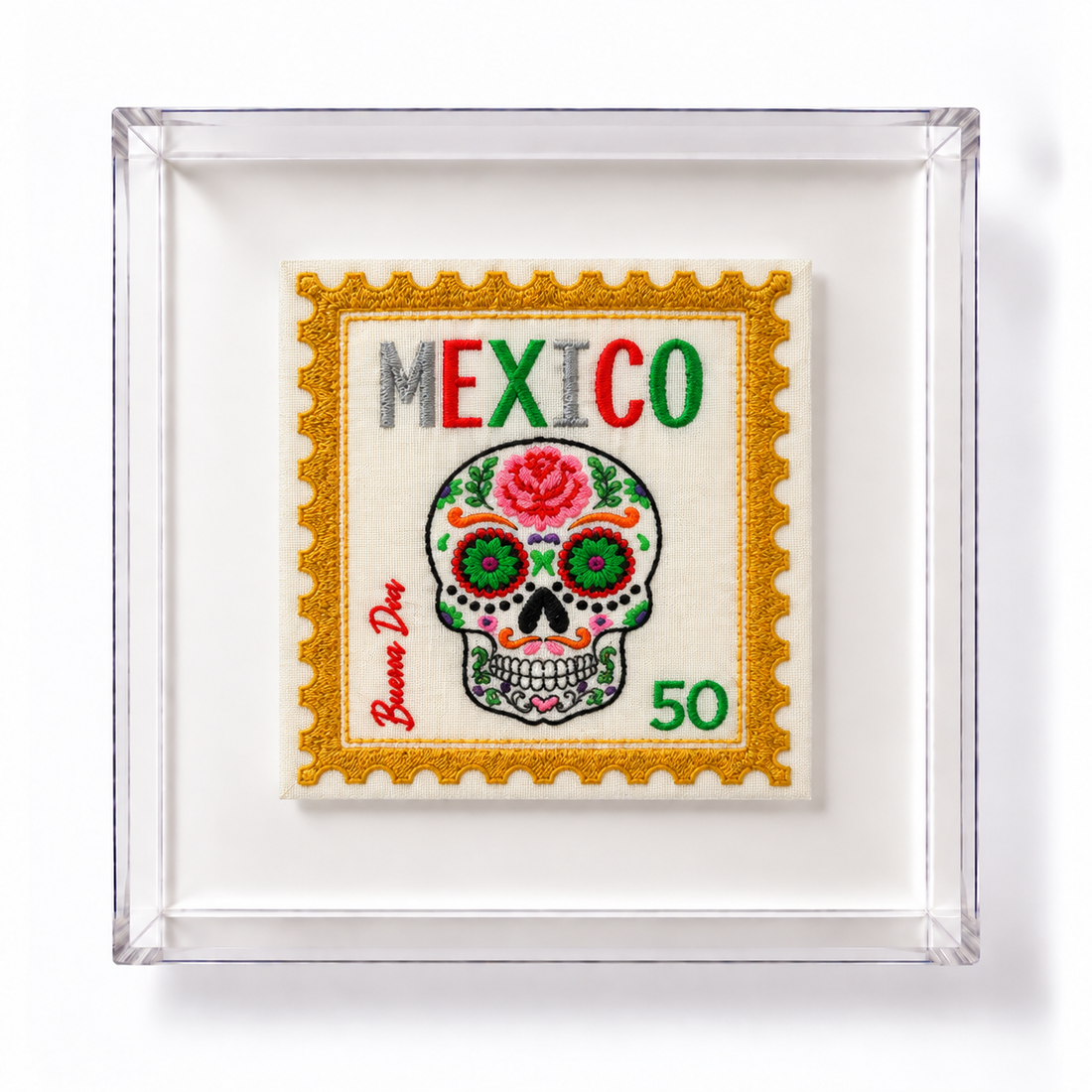Mexico Embroidered Artwork Print