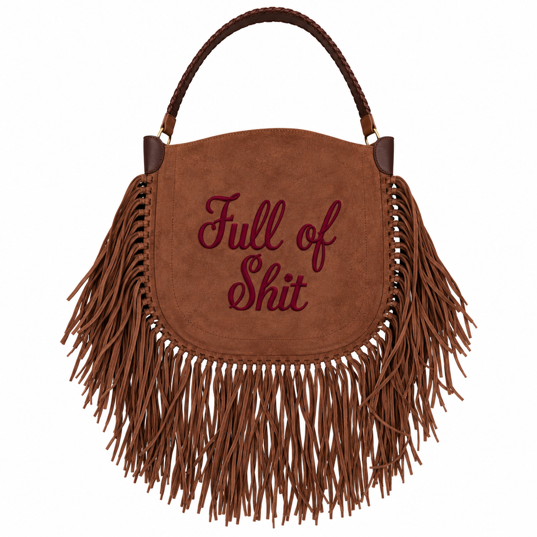 Full of Shit Tan Tassel Handbag
