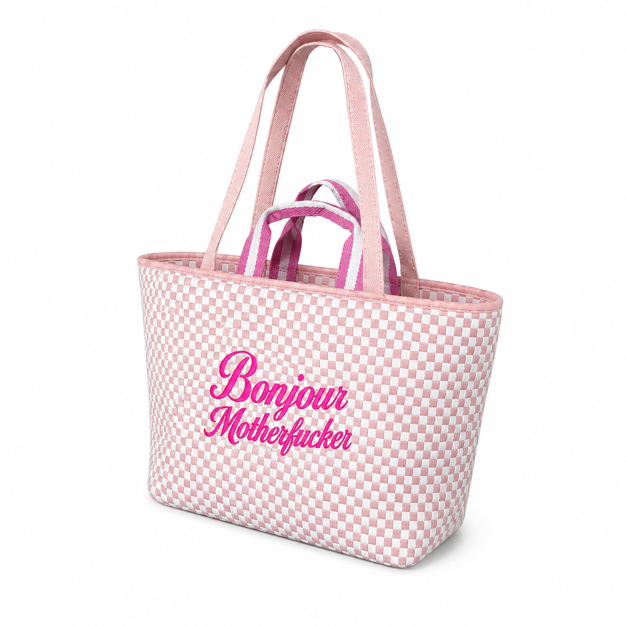 Pink Bonjour Mother Fucker Bag