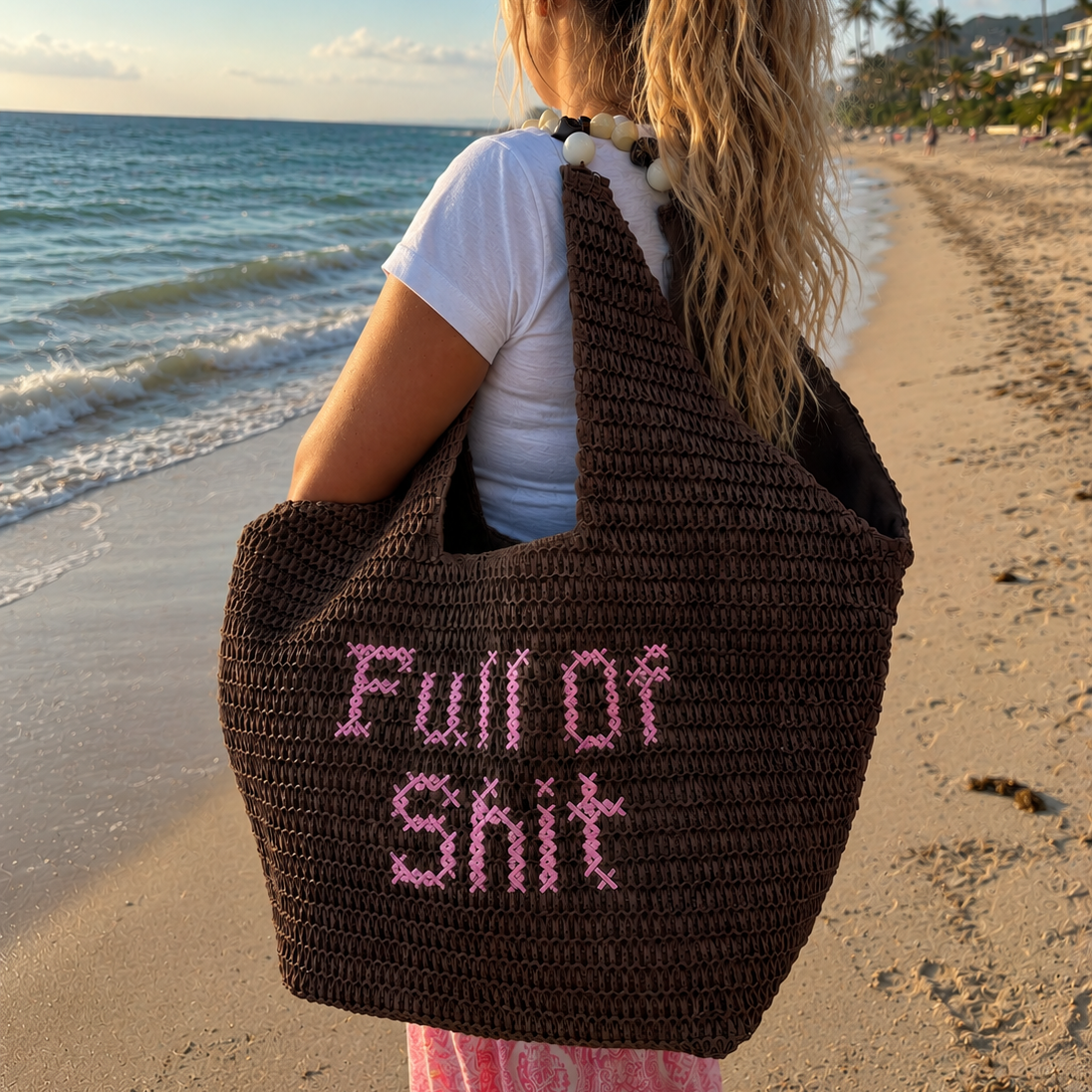 Full Of Shit Oversized Beach Bag