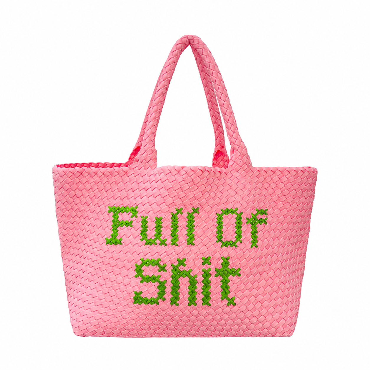 Pink & Geen Full Of Shit Handbag