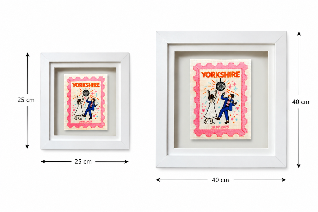 Wedding Embroidered Stamp Artwork