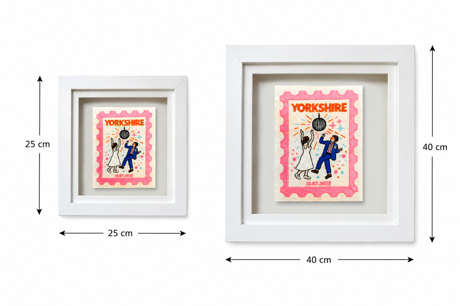 Wedding Embroidered Stamp Artwork