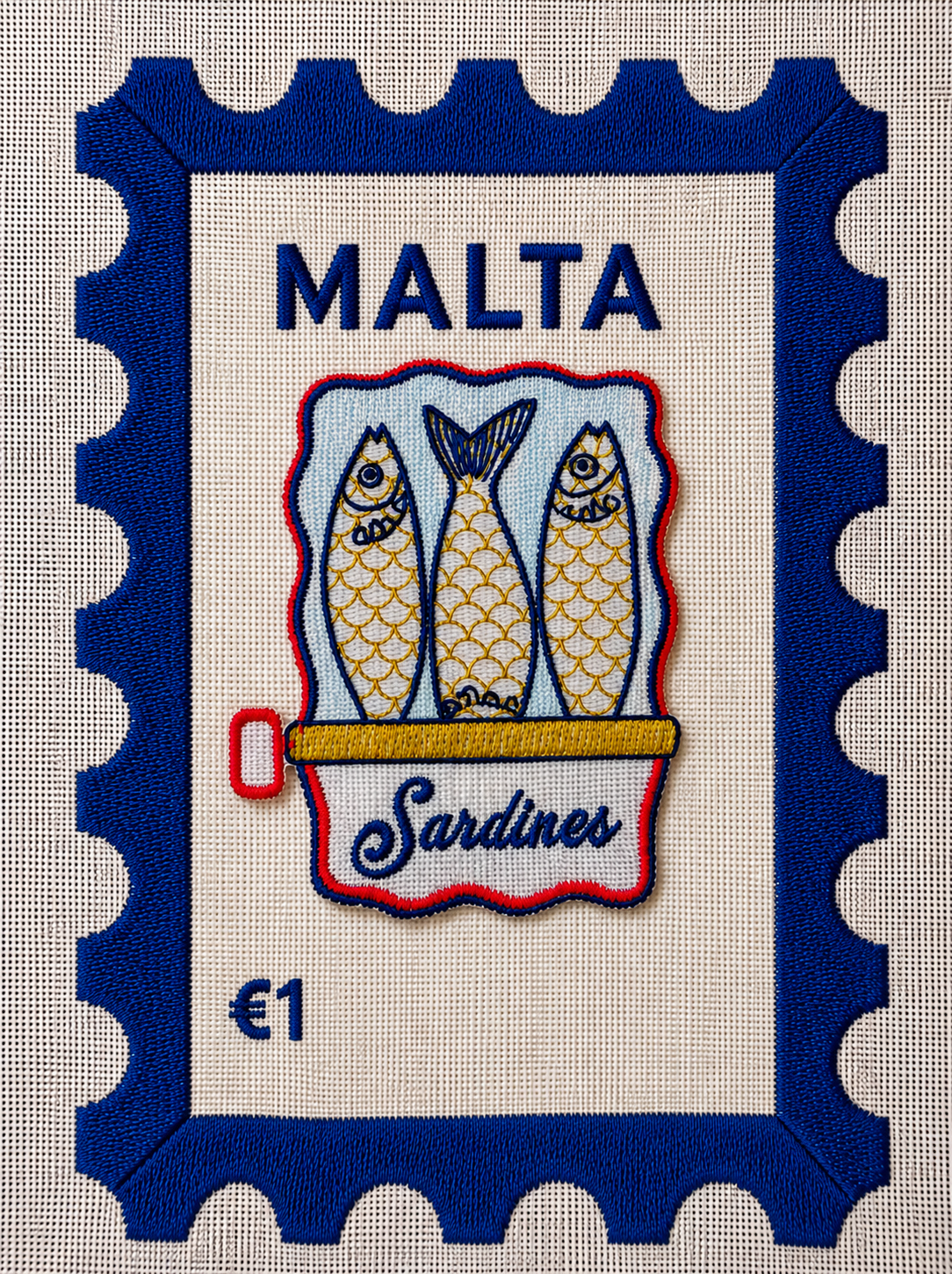 Malta Embroidered Stamp Artwork
