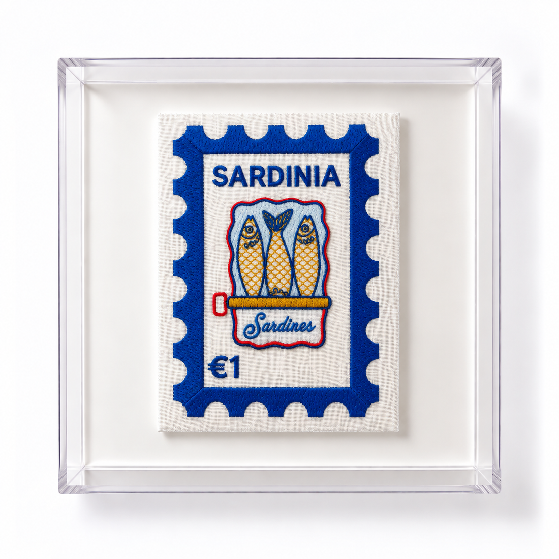 Sardinia Embroidered Stamp Artwork