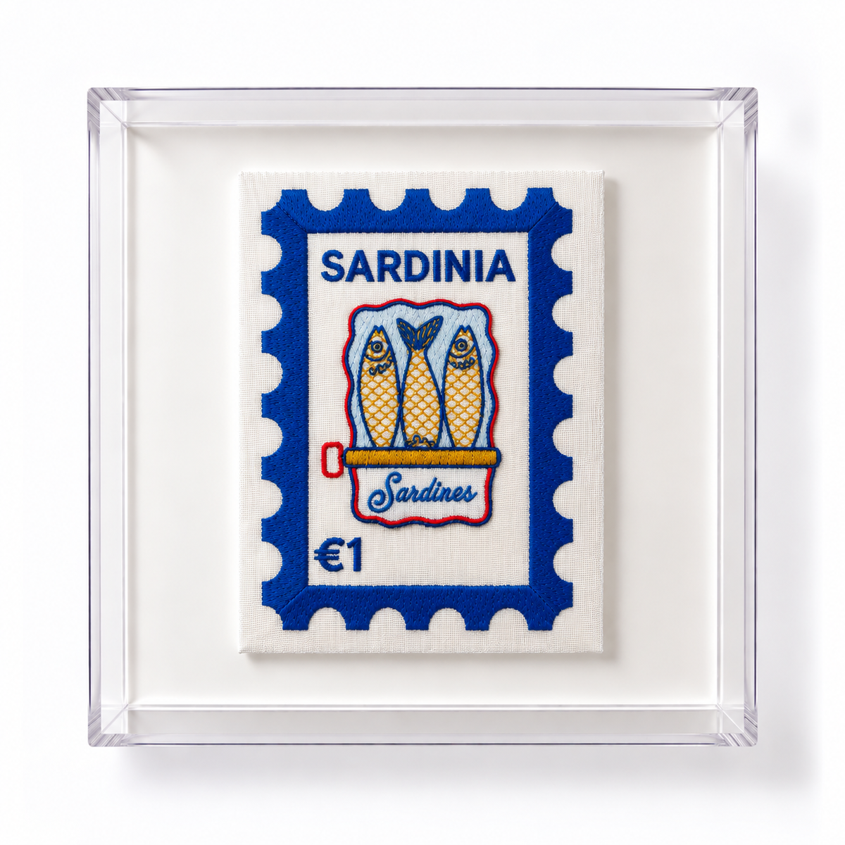 Sardinia Embroidered Stamp Artwork