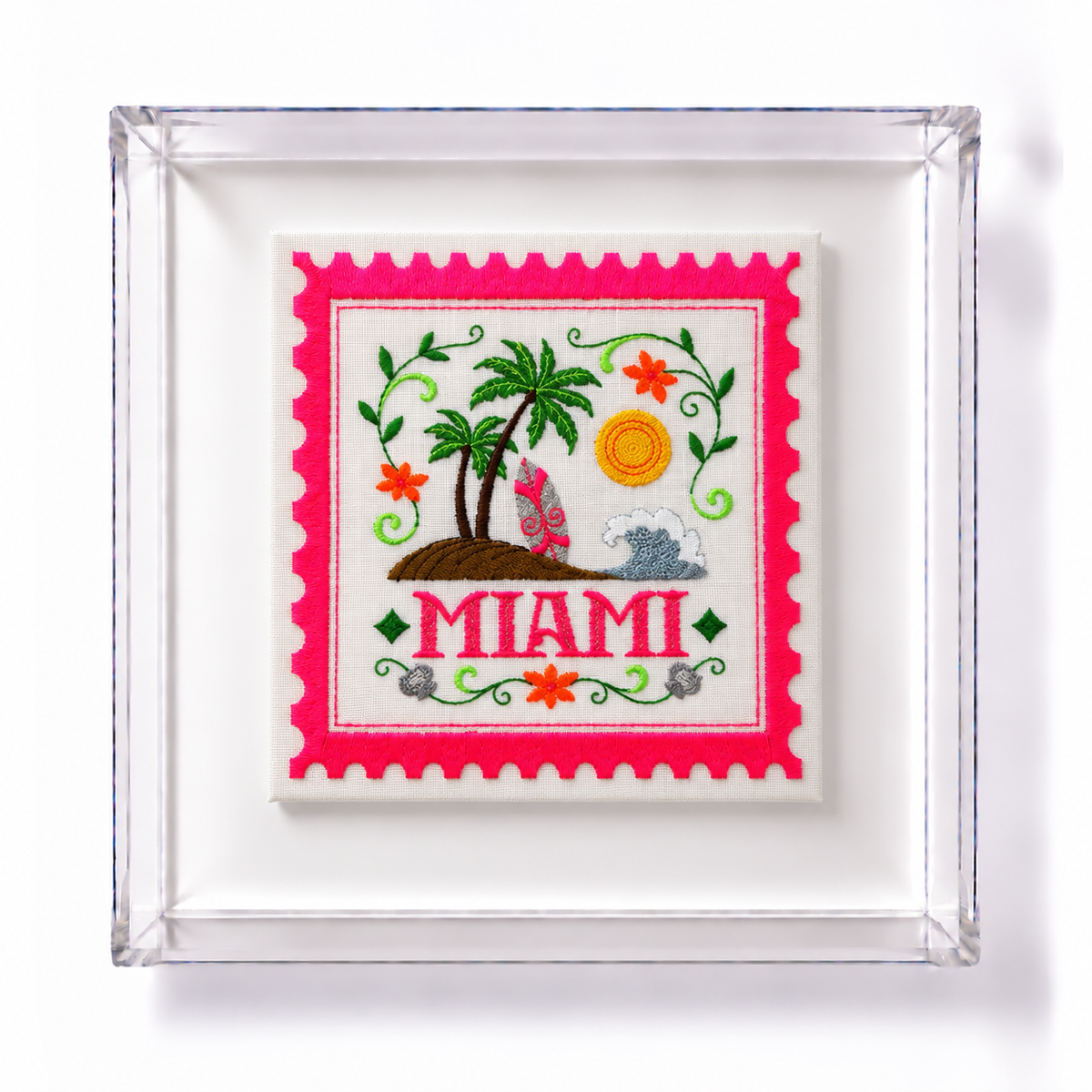 Miami Embroidered Stamp