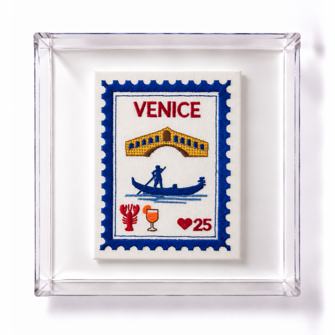 Venice Embroidered Stamp