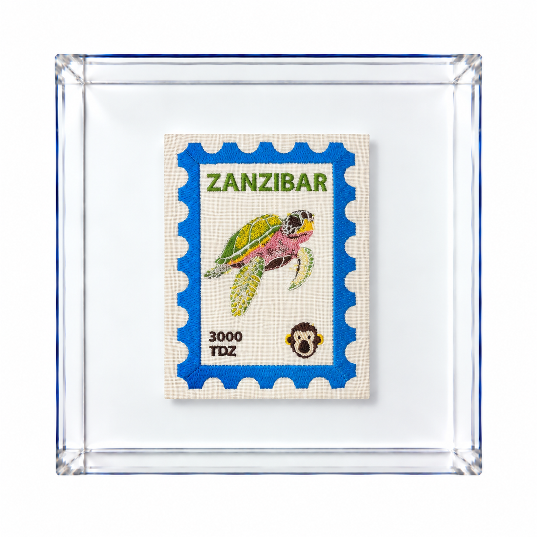 Zanzibar Embroidered Stamp Artwork