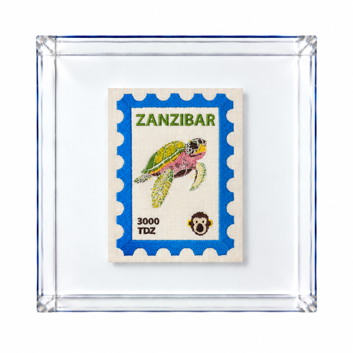 Zanzibar Embroidered Stamp Artwork