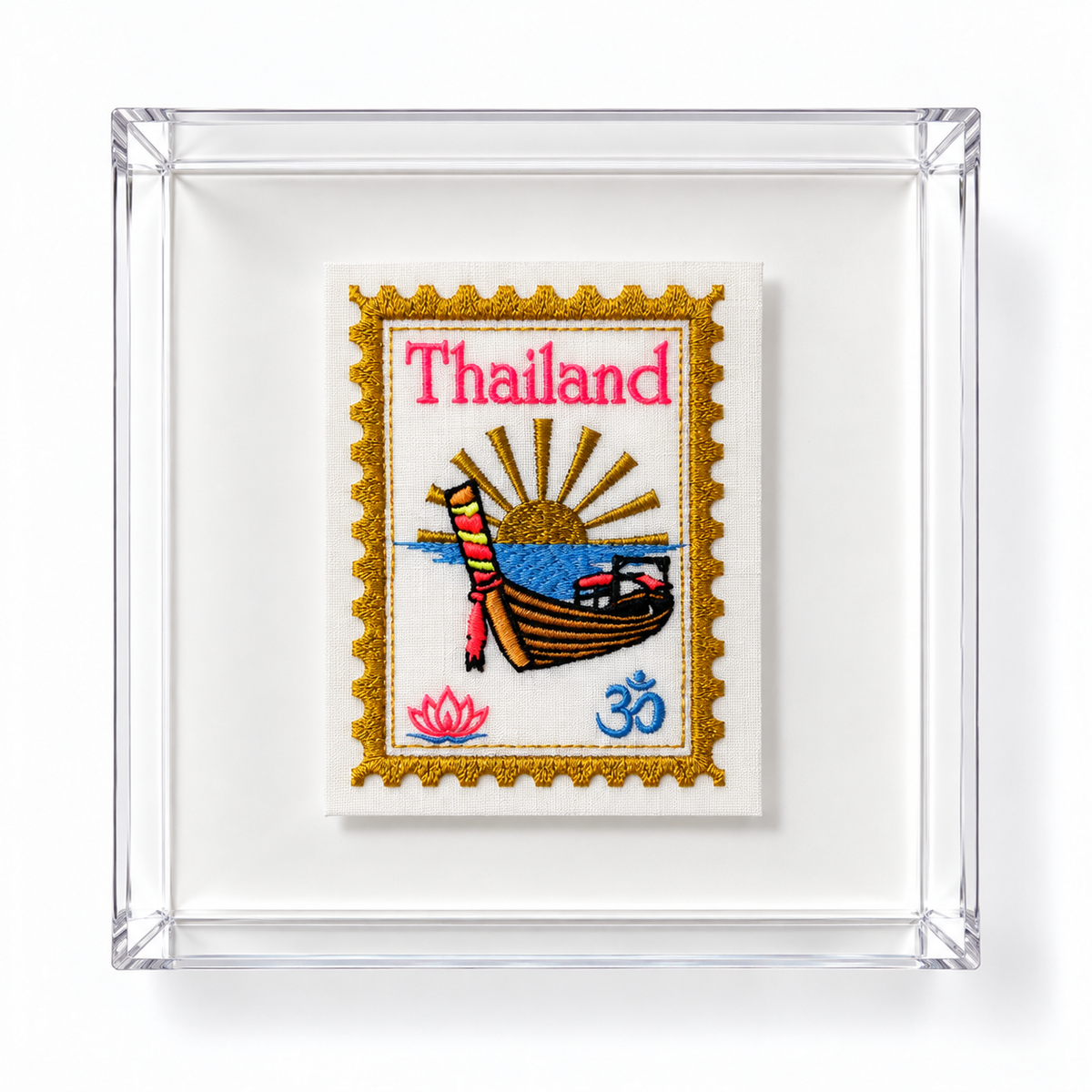 Thailand Embroidered Postage Stamp