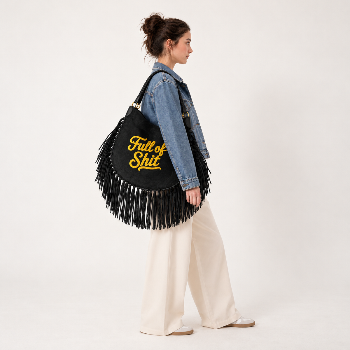 Full Of Shit Suede Bag