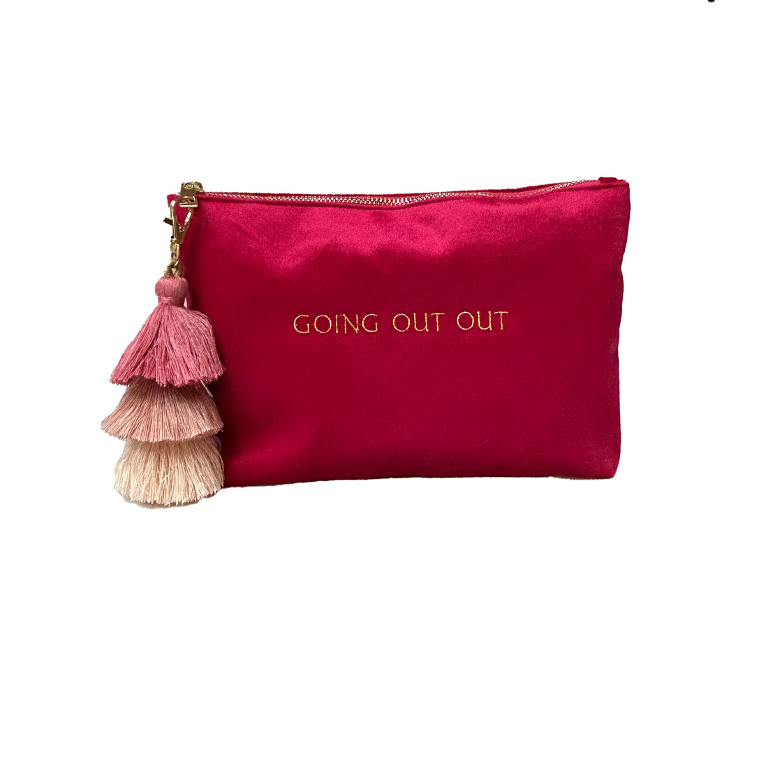 Personalized 'GOING OUT OUT' Velvet Toiletry Bag – Beauty & Travel Gift