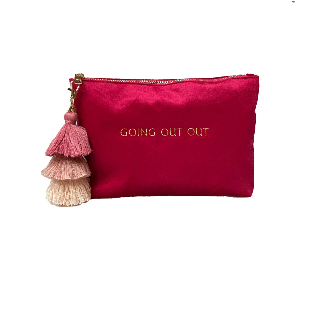 Personalized 'GOING OUT OUT' Velvet Toiletry Bag – Beauty & Travel Gift