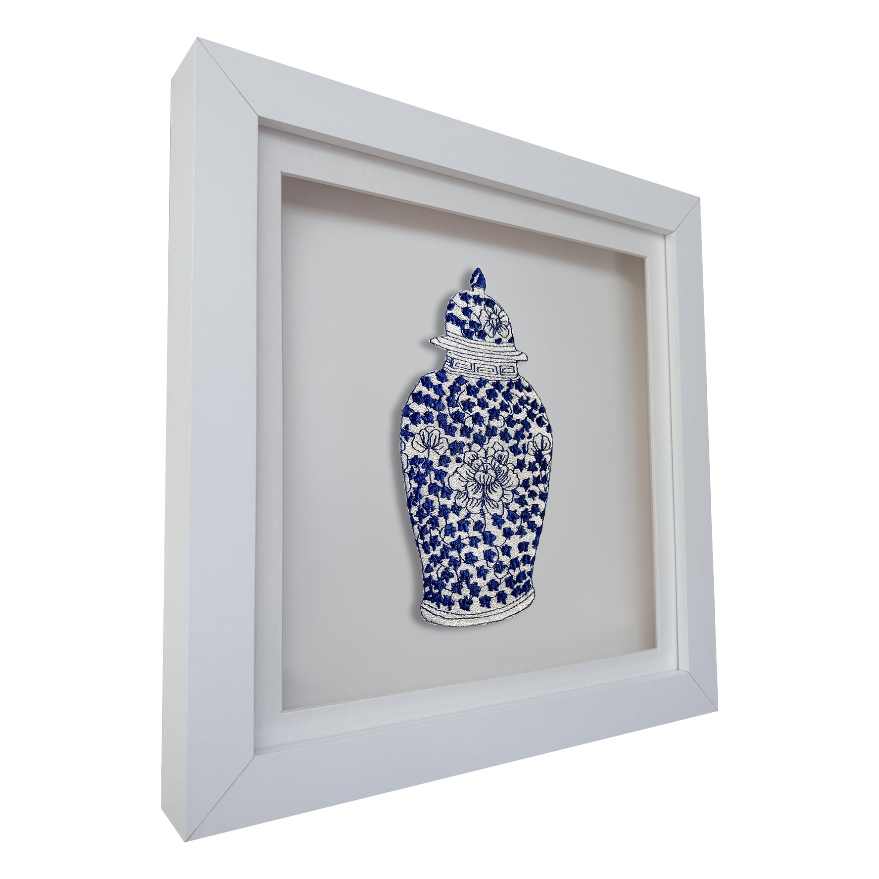 Ginger Jar #2 Embroidered Art Work