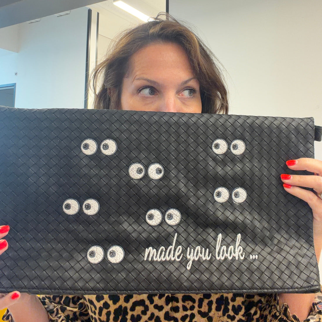 Made You Look Oversized Folded Clutch Bag