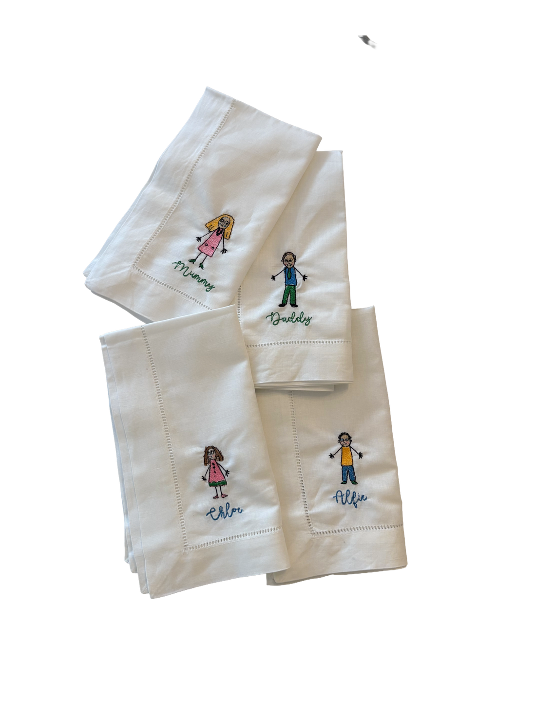 Custom Embroidered Kids Drawing Napkins