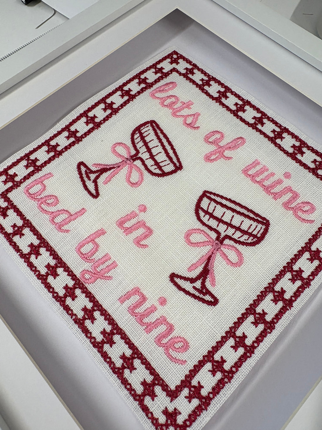 Lots Of Wine In Bed By Nine Artwork