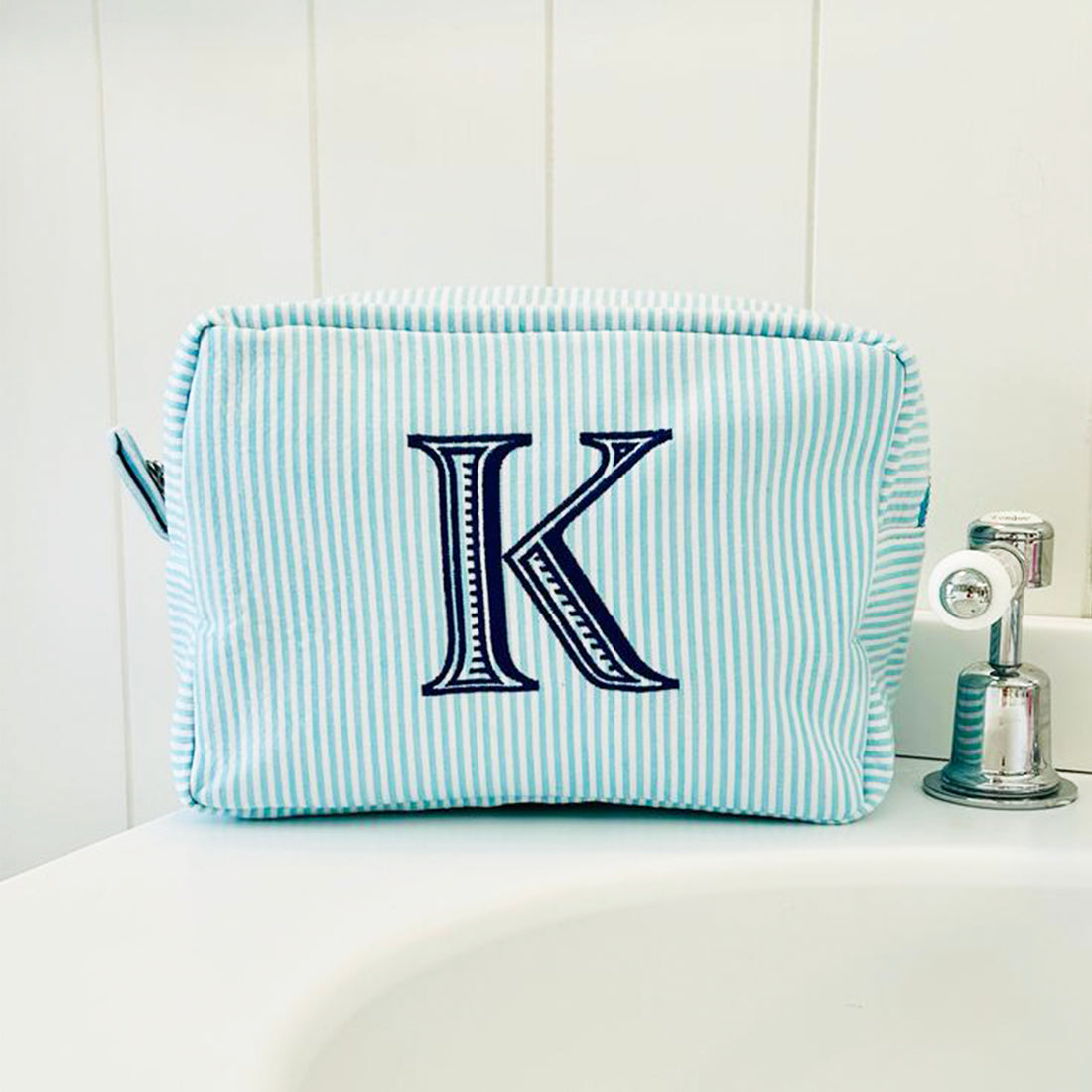 Personalised monogramed make up bag