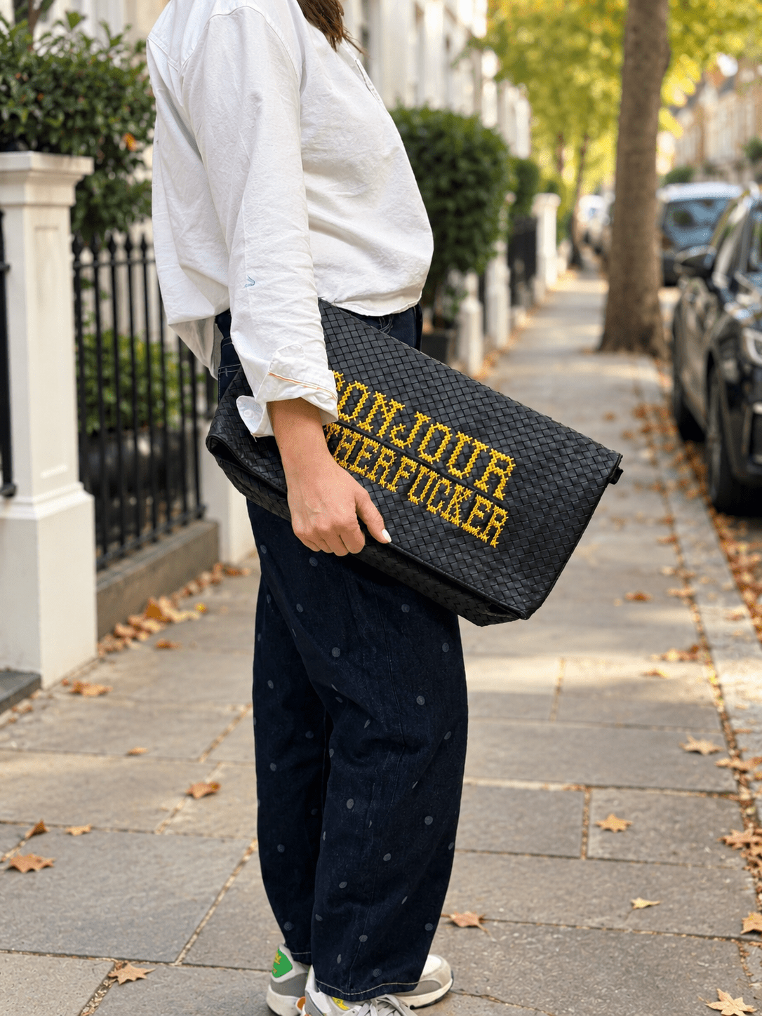 Bonjour Motherfucker Oversized Folded Clutch Bag - Lillyloves