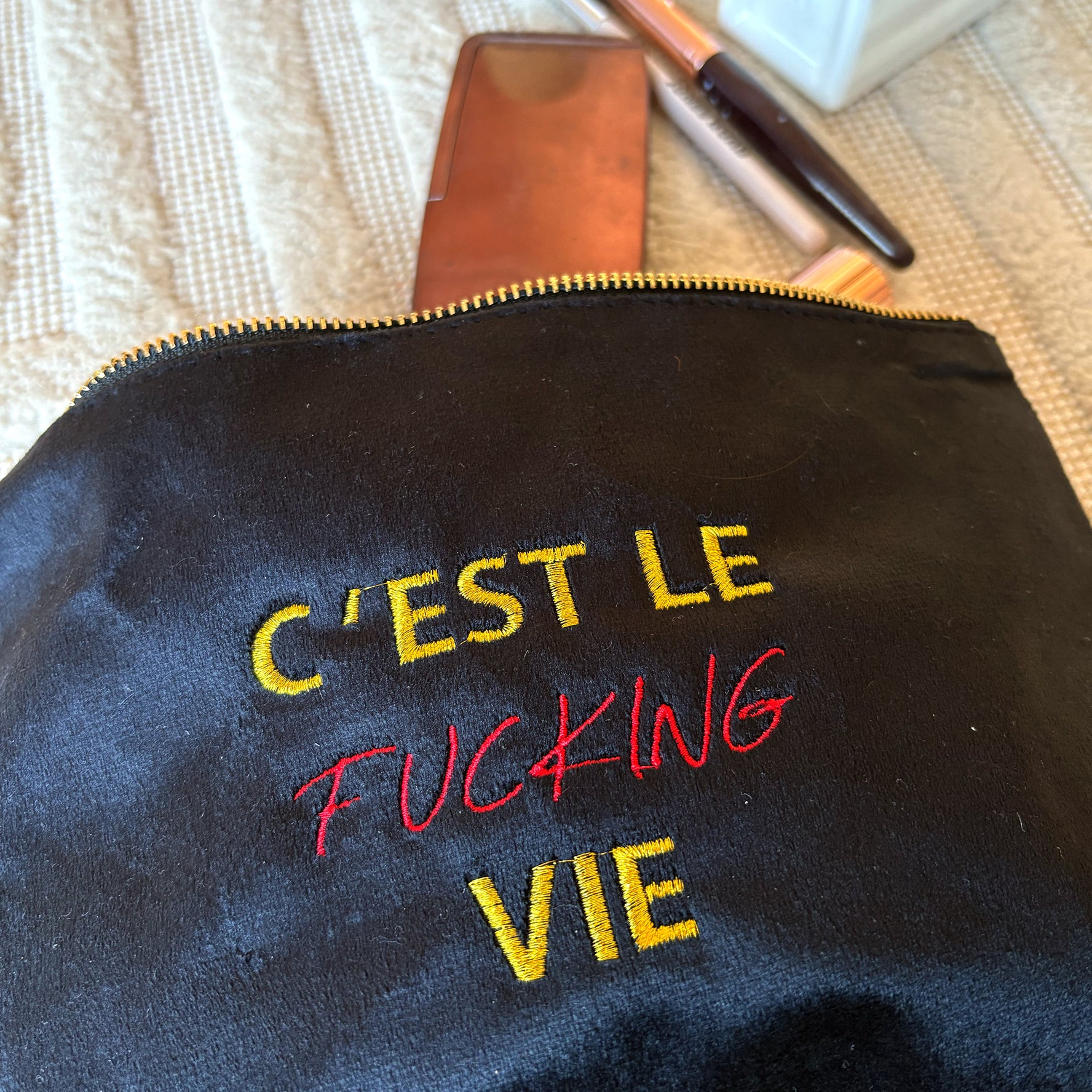 C'est Le FUCKING Vie Velvet Pouch