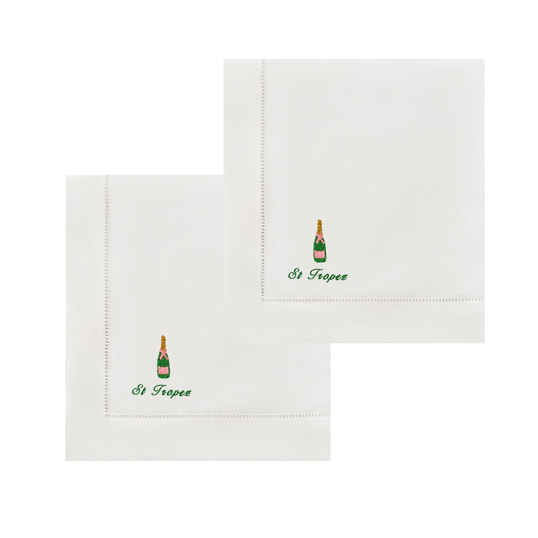 Champagne Napkins | Embroidered Linen