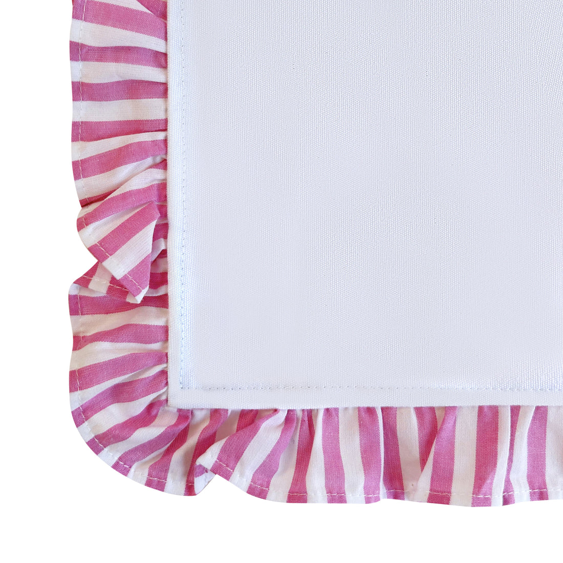 Frilly Monogrammed Candy Stripe Napkins | Set 4