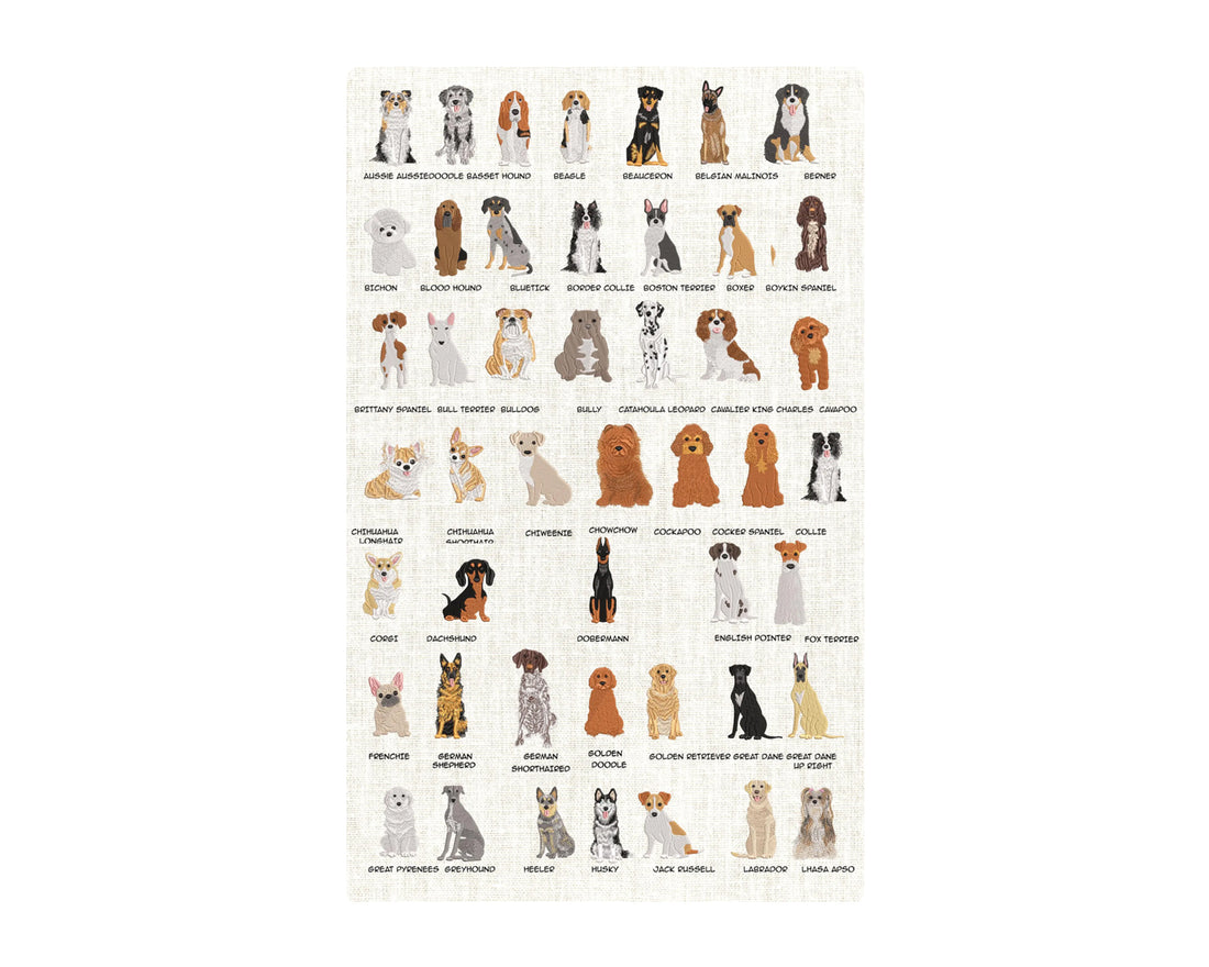 Doggie Linen Napkins - Set 4