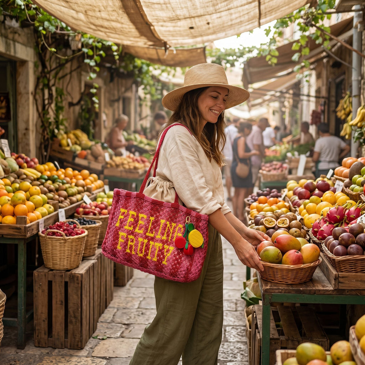 Feeling Fruity Jute Bag & Charms - Lillyloves