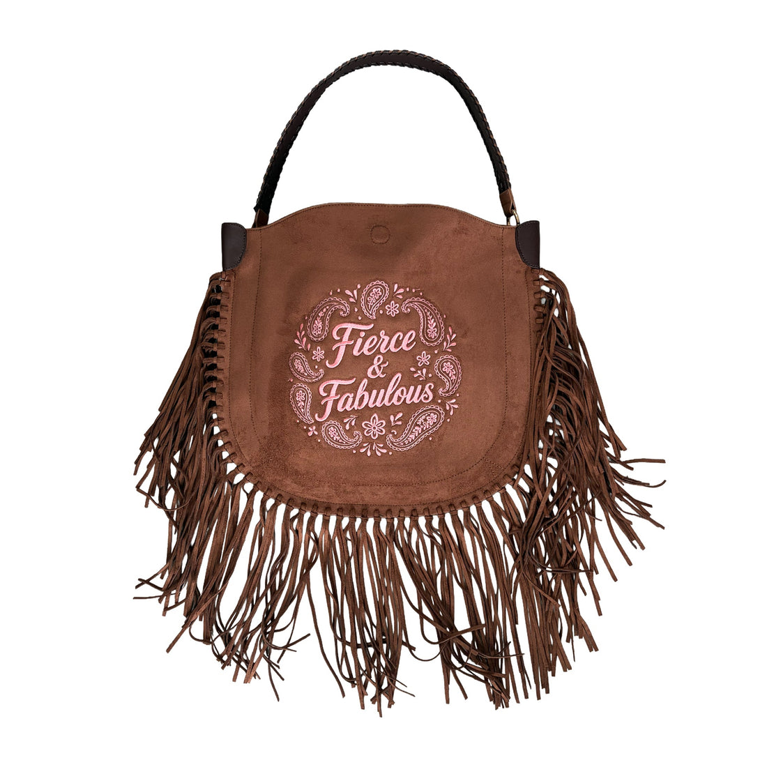 Fierce & Fabulous Paisley Chocolate Tassel Handbag - Lillyloves