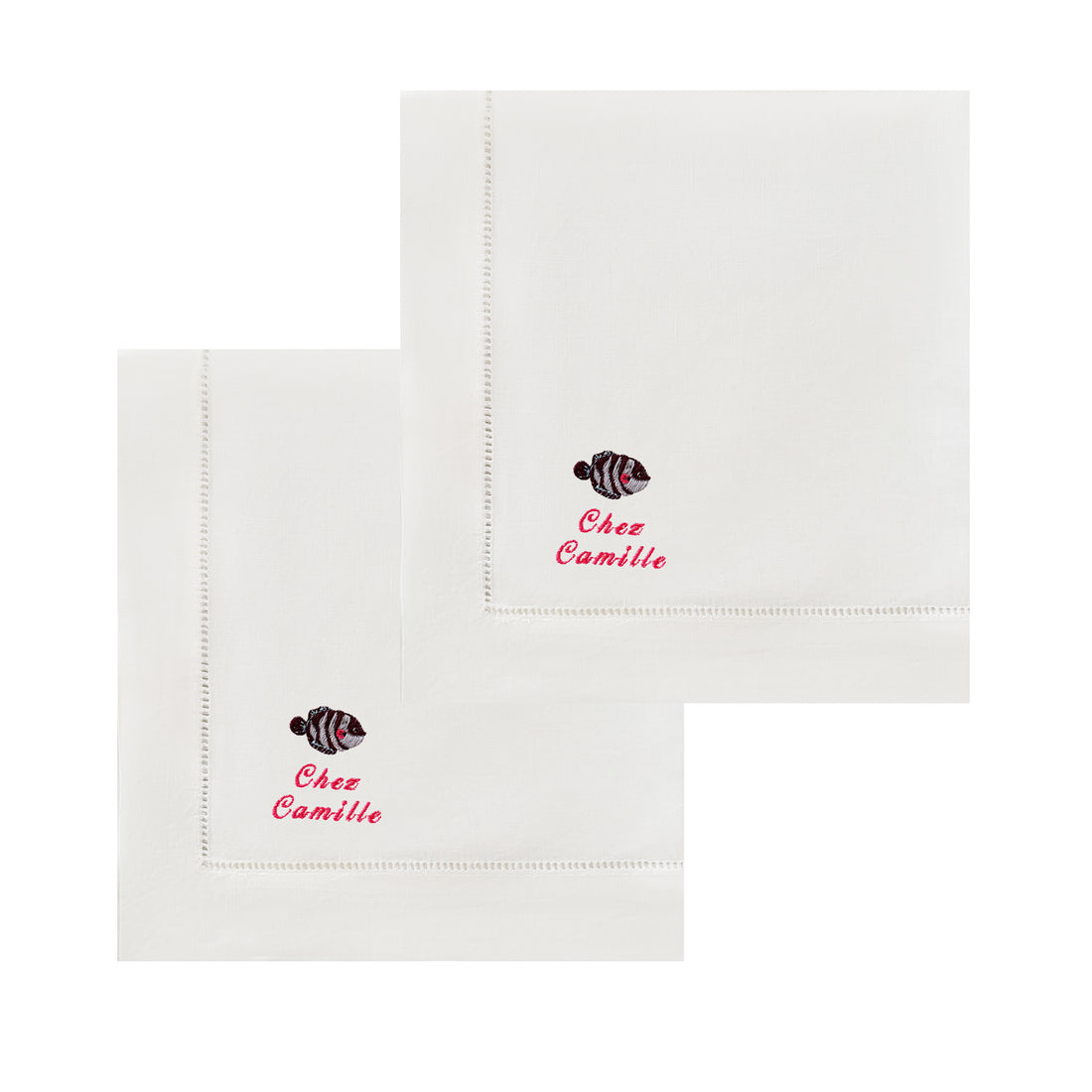 Embroidered Fish Napkins